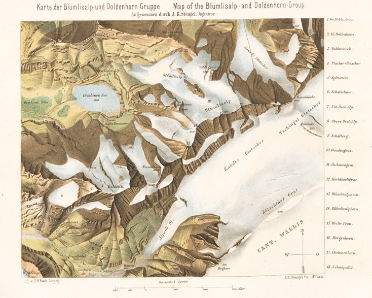 lithographie kanderfirn gasterntal